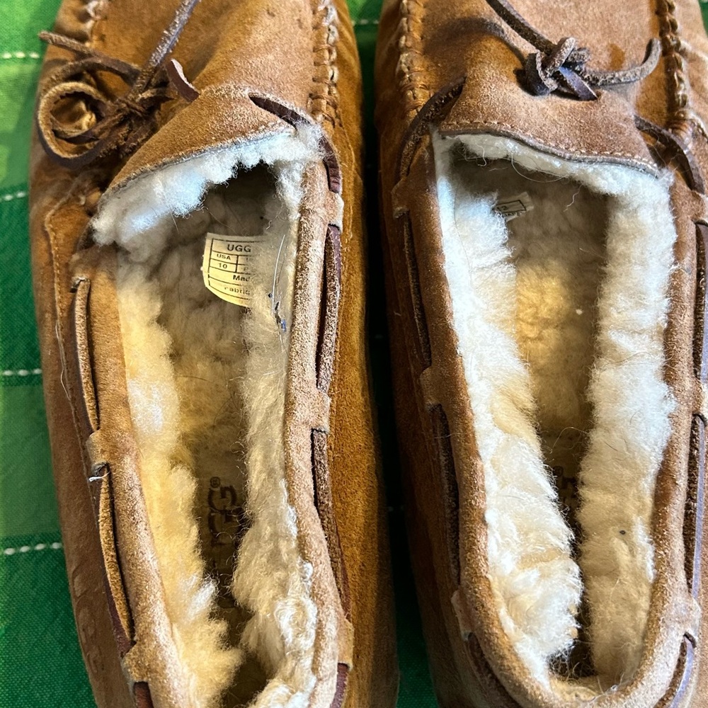 UGG Brown Sheepskin Moccasin Slippers